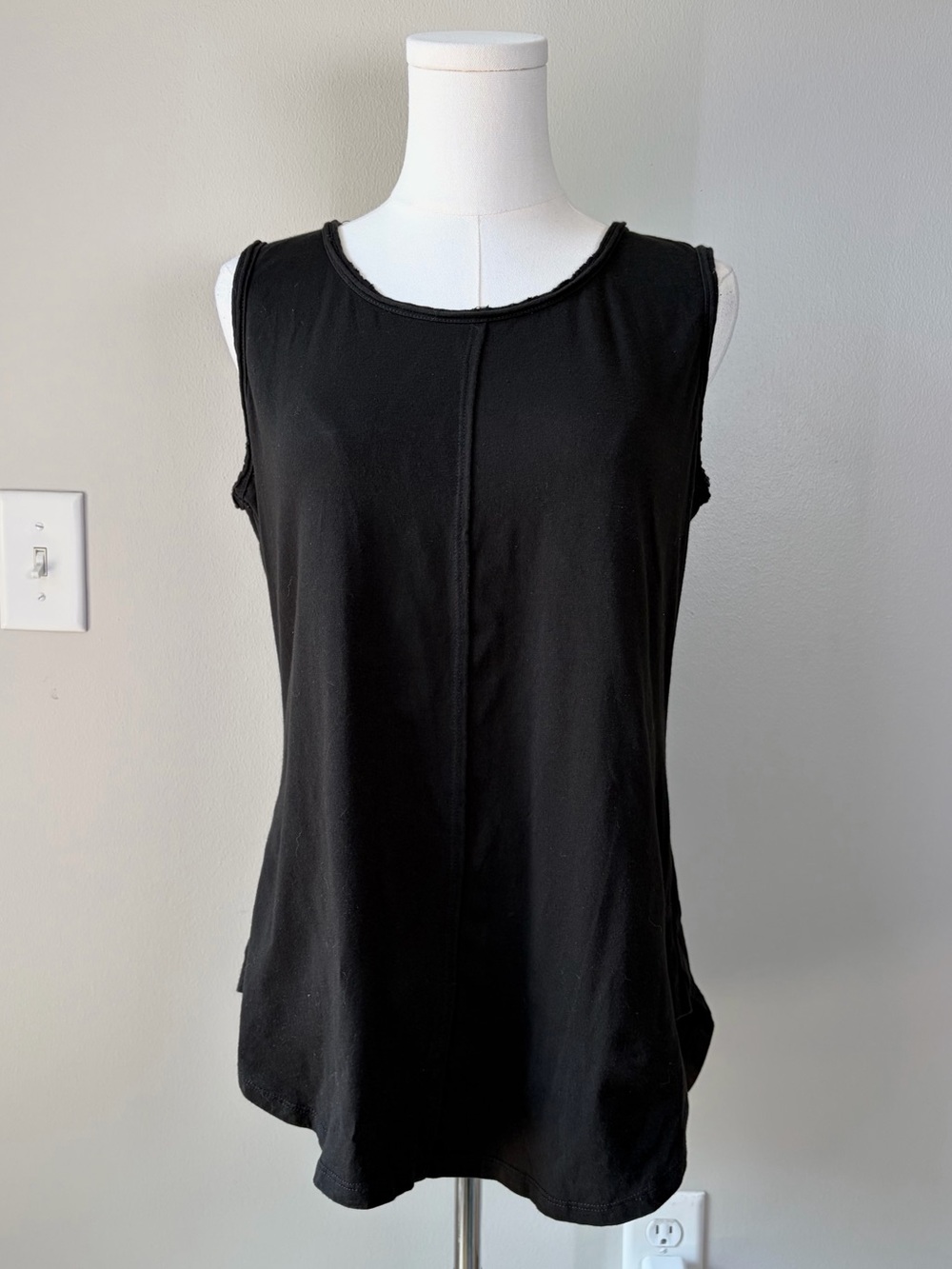 Neon Buddha Cotton Blend Relaxed Front Seam Tank Top Athleisure Yoga Workout